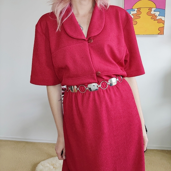Vintage Dresses & Skirts - Vintage Red 2-Piece set; Skirt + Jacket